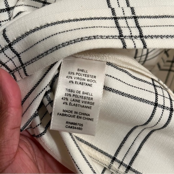 Rebecca Taylor Emery Plaid Jacket in Vanilla Combo Shacket Size Large - Picture 10 of 11